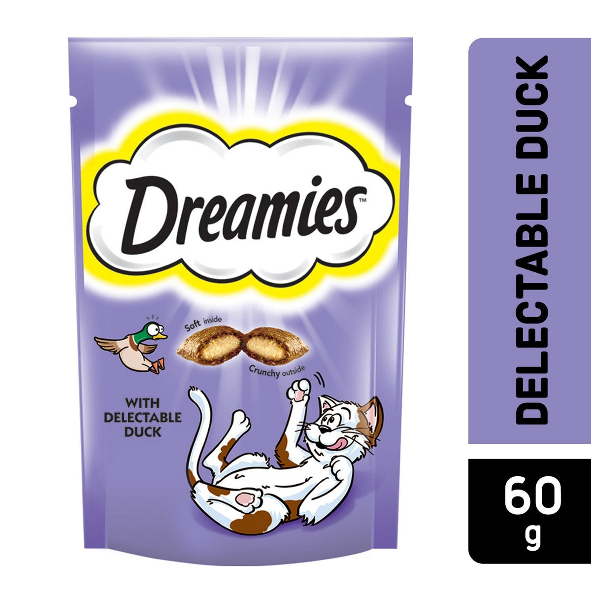 GETIT.QA- Qatar’s Best Online Shopping Website offers DREAMIES CAT TREATS DUCK 60G at the lowest price in Qatar. Free Shipping & COD Available!