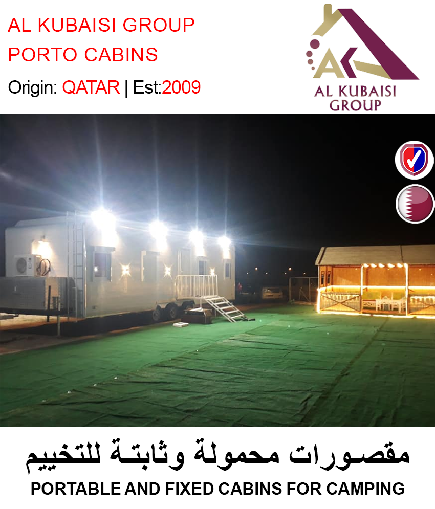 BUY PORTABLE FIXED CABINS FOR CAMPING IN QATAR | HOME DELIVERY WITH COD ON ALL ORDERS ALL OVER QATAR FROM GETIT.QA
