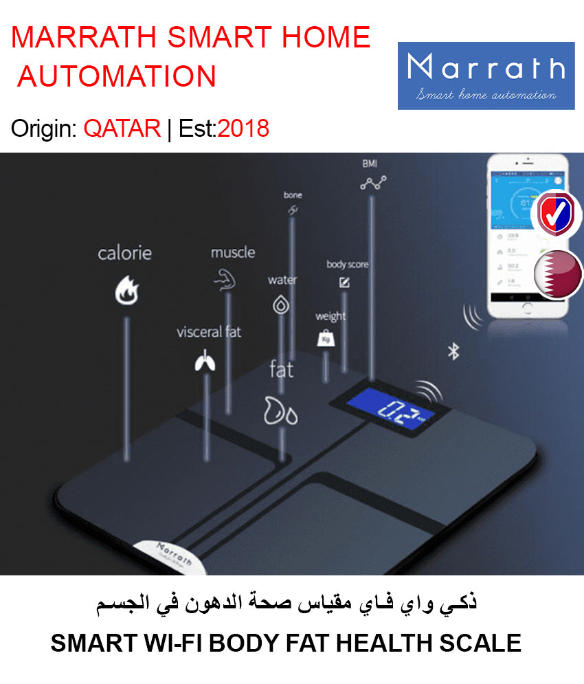 BUY SMART WI-FI BODY FAT HEALTH SCALE IN QATAR | HOME DELIVERY WITH COD ON ALL ORDERS ALL OVER QATAR FROM GETIT.QA