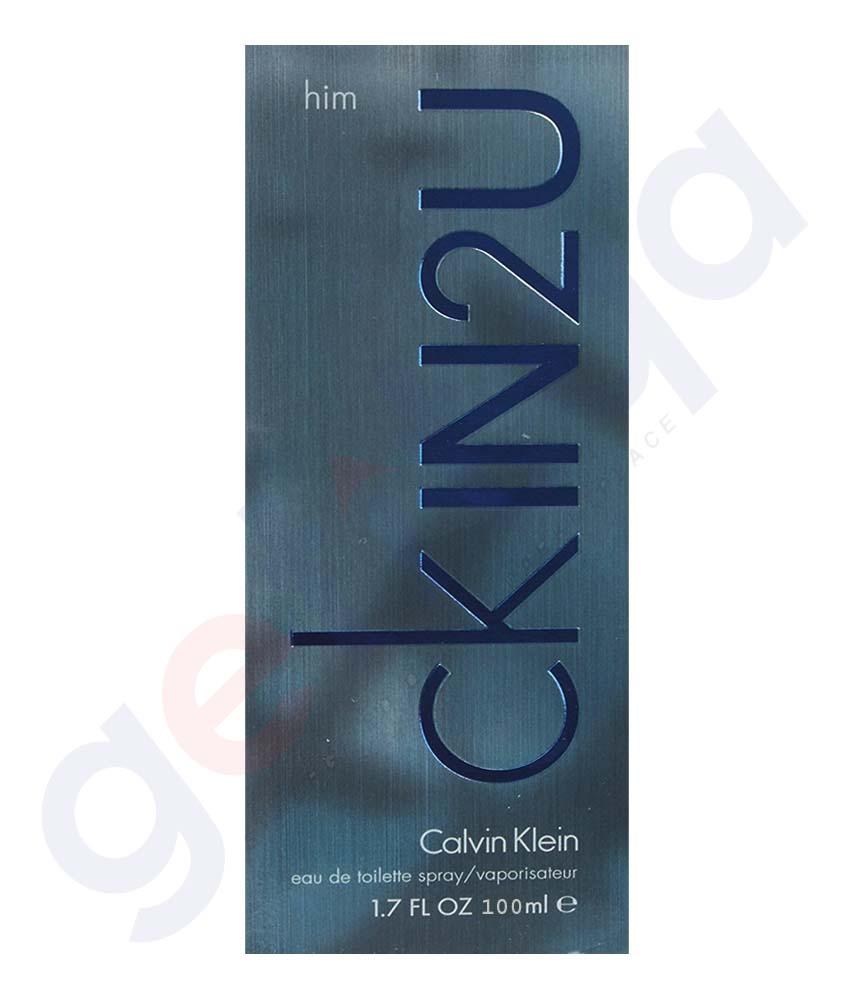 BUY CALVIN KLEIN IN2U EDT 100ML FOR MEN IN QATAR | HOME DELIVERY WITH COD ON ALL ORDERS ALL OVER QATAR FROM GETIT.QA
