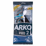 GETIT.QA- Qatar’s Best Online Shopping Website offers Arko Pro 2 Twin Blade Men Razor 5 pcs at the lowest price in Qatar. Free Shipping & COD Available!