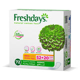 GETIT.QA- Qatar’s Best Online Shopping Website offers SANITA FRESHDAYS PANTY LINERS NORMAL 52 + 20PCS at the lowest price in Qatar. Free Shipping & COD Available!