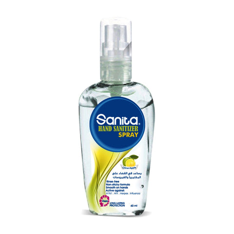 GETIT.QA- Qatar’s Best Online Shopping Website offers SANITA HAND SANITIZER SPRAY CITRUS APPLE 60 ML at the lowest price in Qatar. Free Shipping & COD Available!