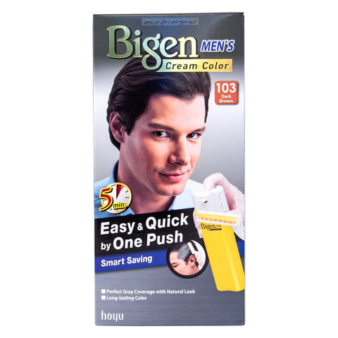 GETIT.QA- Qatar’s Best Online Shopping Website offers BIGEN DARK BROWN MEN'S COLOR CREAM 103 1 PKT at the lowest price in Qatar. Free Shipping & COD Available!