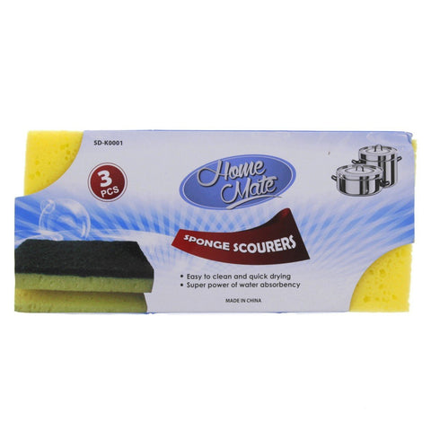 GETIT.QA- Qatar’s Best Online Shopping Website offers HOME MATE SPONGE SCOURER 3 PCS
 at the lowest price in Qatar. Free Shipping & COD Available!