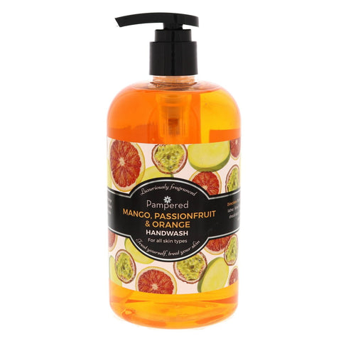 GETIT.QA- Qatar’s Best Online Shopping Website offers PAMPERED MANGO-- PASSION FRUIT & ORANGE HANDWASH 500 ML at the lowest price in Qatar. Free Shipping & COD Available!