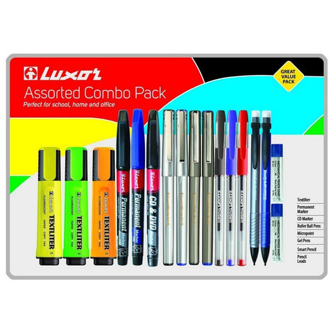 GETIT.QA- Qatar’s Best Online Shopping Website offers LUXOR STATIONERY ASSORTED COMBO PACK at the lowest price in Qatar. Free Shipping & COD Available!