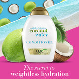 GETIT.QA- Qatar’s Best Online Shopping Website offers OGX CONDITIONER WEIGHTLESS HYDRATION + COCONUT WATER 385 ML at the lowest price in Qatar. Free Shipping & COD Available!