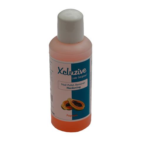 GETIT.QA- Qatar’s Best Online Shopping Website offers XCLUZIVE HARDENING NAIL POLISH REMOVER PAPAYA 120 ML at the lowest price in Qatar. Free Shipping & COD Available!