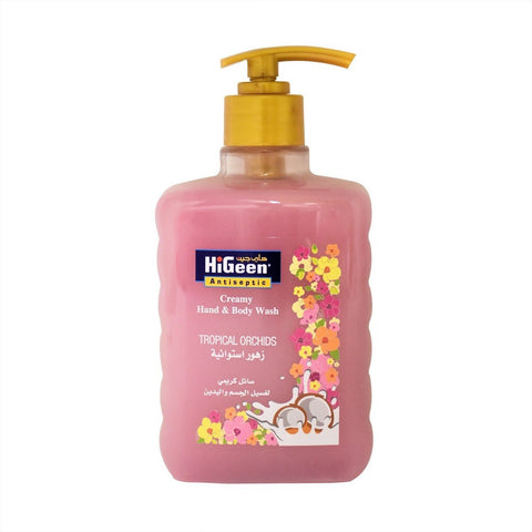 GETIT.QA- Qatar’s Best Online Shopping Website offers HI GEEN ANTISEPTIC CREAMY HAND & BODY WASH TROPICAL ORCHIDS 500ML at the lowest price in Qatar. Free Shipping & COD Available!