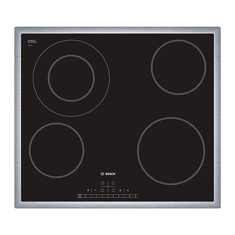 GETIT.QA- Qatar’s Best Online Shopping Website offers BOSCH CERAMIC BURNERS ELECTRIC HOB PKF645K17Q 60CM at the lowest price in Qatar. Free Shipping & COD Available!