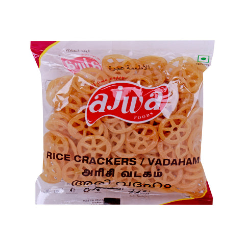 GETIT.QA- Qatar’s Best Online Shopping Website offers AJWA RICE CRACKERS/VADAHAM 100G at the lowest price in Qatar. Free Shipping & COD Available!