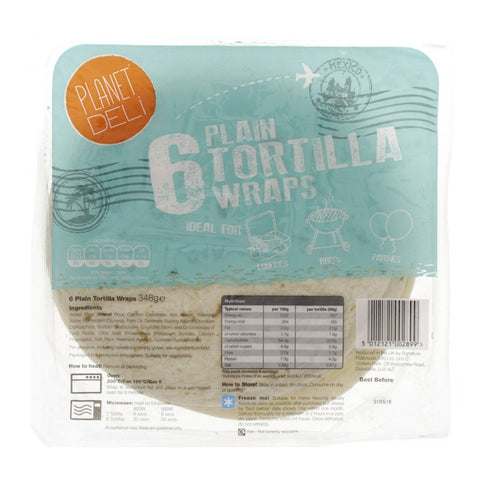 GETIT.QA- Qatar’s Best Online Shopping Website offers PLANET DELI PLAIN TORTILLA WRAPS 6 PCS at the lowest price in Qatar. Free Shipping & COD Available!