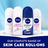 GETIT.QA- Qatar’s Best Online Shopping Website offers NIVEA ANTIPERSPIRANT ROLL-ON FOR WOMEN PROTECT & CARE 50 ML at the lowest price in Qatar. Free Shipping & COD Available!