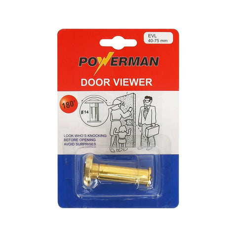 GETIT.QA- Qatar’s Best Online Shopping Website offers POWERMAN DOOR VIEWER 75MM GOLD B05G at the lowest price in Qatar. Free Shipping & COD Available!