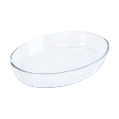 GETIT.QA- Qatar’s Best Online Shopping Website offers CHEFLINE HSAP32L BOROSILICATE GLASS OVAL BAKING DISH-- 3.2 LITRE-- TRANSPARENT at the lowest price in Qatar. Free Shipping & COD Available!