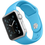 GETIT.QA- Qatar’s Best Online Shopping Website offers APPLE WATCH SPORT MLCG2 38MM SILVER ALUMINUM CASE WITH BLUE SPORT BAND at the lowest price in Qatar. Free Shipping & COD Available!