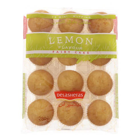 GETIT.QA- Qatar’s Best Online Shopping Website offers DELASHERAS LEMON FLAVOUR MINI MUFFINS 12 PCS at the lowest price in Qatar. Free Shipping & COD Available!