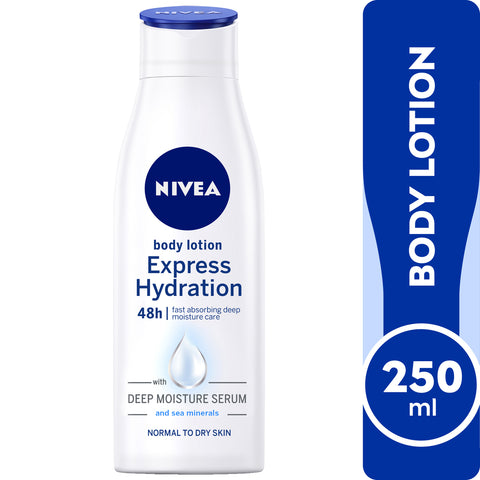 GETIT.QA- Qatar’s Best Online Shopping Website offers NIVEA BODY LOTION EXPRESS HYDRATION NORMAL & DRY SKIN 250 ML at the lowest price in Qatar. Free Shipping & COD Available!