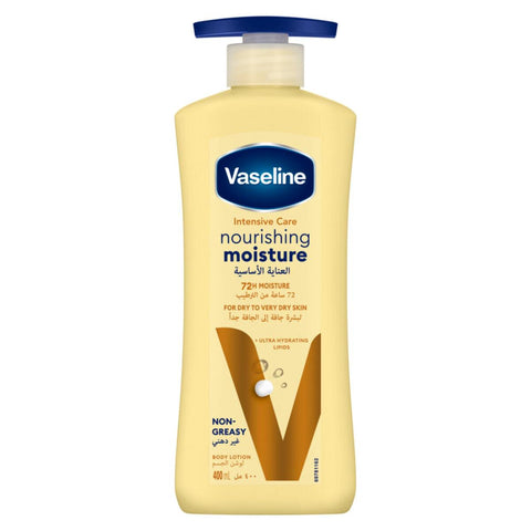 GETIT.QA- Qatar’s Best Online Shopping Website offers VASELINE INTENSIVE CARE NOURISHING MOISTURE BODY LOTION 400 ML at the lowest price in Qatar. Free Shipping & COD Available!