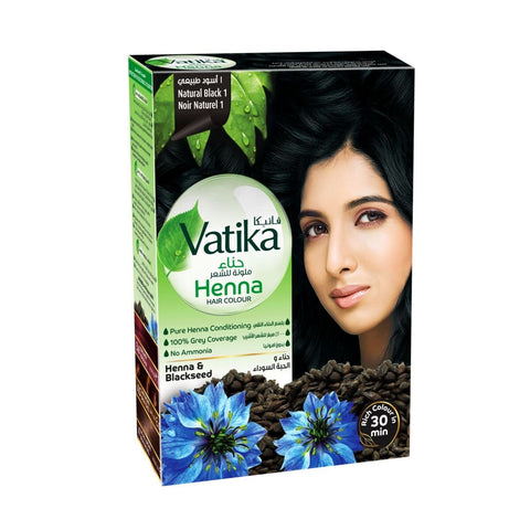 GETIT.QA- Qatar’s Best Online Shopping Website offers VATIKA NATURALS HENNA NATURAL BLACK 1 HAIR COLOUR 60 G at the lowest price in Qatar. Free Shipping & COD Available!