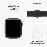 GETIT.QA- Qatar’s Best Online Shopping Website offers APPLE WATCH SERIES 9 GPS + CELLULAR MIDNIGHT ALUMINIUM CASE WITH MIDNIGHT SPORT BAND, 41 MM, S/M, MRHR3 at the lowest price in Qatar. Free Shipping & COD Available!