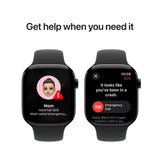 GETIT.QA- Qatar’s Best Online Shopping Website offers PRE-ORDER APPLE WATCH SERIES 10 GPS + CELLULAR, 46 MM JET BLACK ALUMINIUM CASE WITH BLACK SPORT BAND - M/L, MWY43QA/A at the lowest price in Qatar. Free Shipping & COD Available!