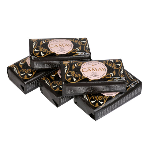 GETIT.QA- Qatar’s Best Online Shopping Website offers CAMAY BATH SOAP CHIC 4 X 125 G + 1(FREE) at the lowest price in Qatar. Free Shipping & COD Available!