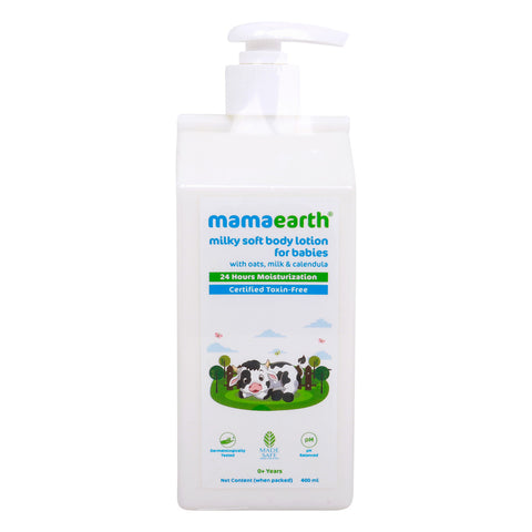 GETIT.QA- Qatar’s Best Online Shopping Website offers MAMAEARTH BODY LOTION MILKY SOFT-- 400 ML at the lowest price in Qatar. Free Shipping & COD Available!