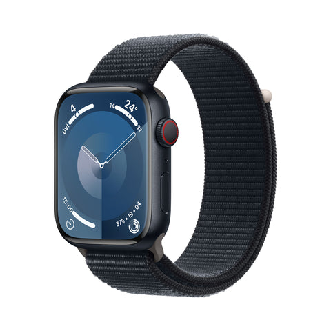 GETIT.QA- Qatar’s Best Online Shopping Website offers APPLE WATCH SERIES 9 GPS + CELLULAR, MIDNIGHT ALUMINIUM CASE WITH MIDNIGHT SPORT LOOP, 41 MM, MRHU3QA/A at the lowest price in Qatar. Free Shipping & COD Available!