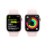 GETIT.QA- Qatar’s Best Online Shopping Website offers APPLE WATCH SERIES 9 GPS, PINK ALUMINIUM CASE WITH LIGHT PINK SPORT BAND, 45 MM, S/M, MR9G3QA/A at the lowest price in Qatar. Free Shipping & COD Available!