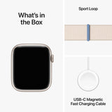 GETIT.QA- Qatar’s Best Online Shopping Website offers APPLE WATCH SERIES 9 GPS, STARLIGHT ALUMINIUM CASE WITH STARLIGHT SPORT LOOP, 41 MM, M/L, MR8V3QA/A at the lowest price in Qatar. Free Shipping & COD Available!