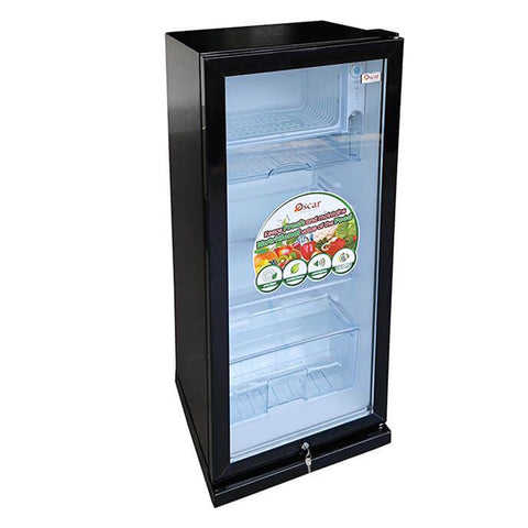 GETIT.QA- Qatar’s Best Online Shopping Website offers OSCAR SINGLE GLASS DOOR REFRIGERATOR, 200 L, BLACK, ORF 200GDB at the lowest price in Qatar. Free Shipping & COD Available!