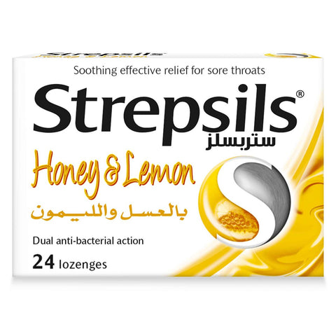 GETIT.QA- Qatar’s Best Online Shopping Website offers STREPSILS SORE THROAT RELIEF HONEY & LEMON 24 PCS at the lowest price in Qatar. Free Shipping & COD Available!