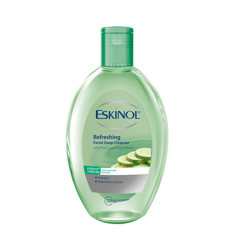 GETIT.QA- Qatar’s Best Online Shopping Website offers ESKINOL REFRESHING FACIAL DEEP CLEANSER WITH PURE CUCUMBER EXTRACTS 225 ML at the lowest price in Qatar. Free Shipping & COD Available!