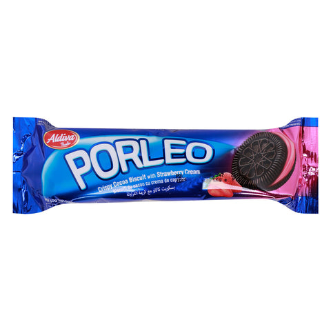 GETIT.QA- Qatar’s Best Online Shopping Website offers ALDIVA PORLEO COCOA BISCUIT WITH STRAWBERRY CREAM 56 G at the lowest price in Qatar. Free Shipping & COD Available!