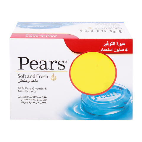 GETIT.QA- Qatar’s Best Online Shopping Website offers PEARS SOFT AND FRESH SOAP 125 G 3+1 at the lowest price in Qatar. Free Shipping & COD Available!