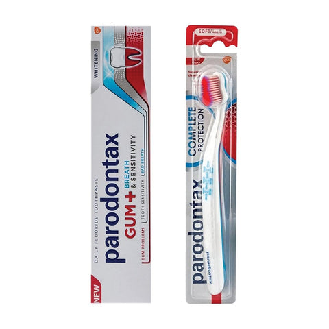 GETIT.QA- Qatar’s Best Online Shopping Website offers PARODONTAX GUM + BREATH SENSITIVITY WHITENING TOOTHPASTE 75 ML + TOOTHBRUSH at the lowest price in Qatar. Free Shipping & COD Available!