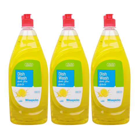 GETIT.QA- Qatar’s Best Online Shopping Website offers LULU WISEPICKS DISHWASH LIQUID LEMON 3 X 1 LITRE at the lowest price in Qatar. Free Shipping & COD Available!