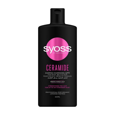 GETIT.QA- Qatar’s Best Online Shopping Website offers SYOSS CERAMIDE SHAMPOO-- FOR WEAK AND BRITTLE HAIR-- 500 ML at the lowest price in Qatar. Free Shipping & COD Available!