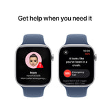 GETIT.QA- Qatar’s Best Online Shopping Website offers PRE-ORDER APPLE WATCH SERIES 10 GPS + CELLULAR, 42MM SILVER ALUMINIUM CASE WITH DENIM SPORT BAND - S/M, MWX33QA/A at the lowest price in Qatar. Free Shipping & COD Available!