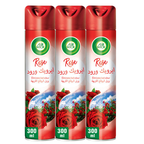 GETIT.QA- Qatar’s Best Online Shopping Website offers AIRWICK AIR FRESHENER AEROSOL ROSE 300 ML 2+1
 at the lowest price in Qatar. Free Shipping & COD Available!