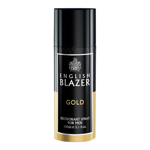 GETIT.QA- Qatar’s Best Online Shopping Website offers ENGLISH BLAZER GOLD DEODORANT SPRAY FOR MEN 150 ML at the lowest price in Qatar. Free Shipping & COD Available!