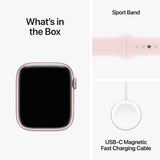 GETIT.QA- Qatar’s Best Online Shopping Website offers APPLE WATCH SERIES 9 GPS + CELLULAR, PINK ALUMINIUM CASE WITH LIGHT PINK SPORT BAND, 45 MM, M/L, MRML3QA/A at the lowest price in Qatar. Free Shipping & COD Available!