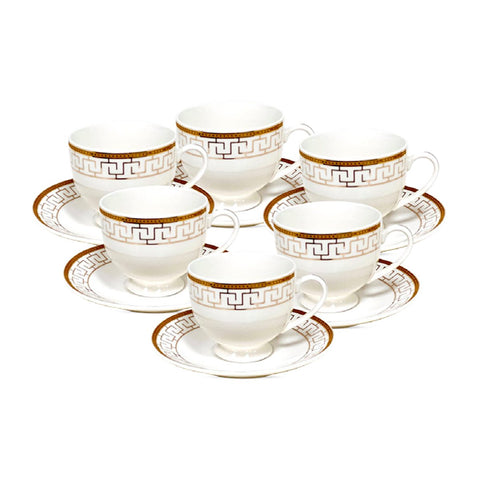 GETIT.QA- Qatar’s Best Online Shopping Website offers PEARL NOIRE CERAMIC CUP & SAUCER, 12 PCS, QIRU01 at the lowest price in Qatar. Free Shipping & COD Available!