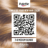 GETIT.QA- Qatar’s Best Online Shopping Website offers PALETTE PERMANENT NATURALS COLOR CREME 7-0 MEDIUM BLONDE 1 PKT at the lowest price in Qatar. Free Shipping & COD Available!