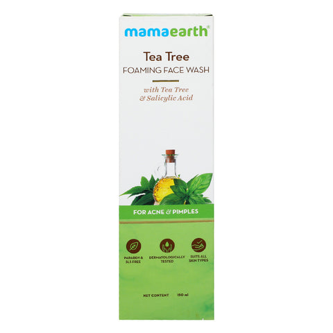 GETIT.QA- Qatar’s Best Online Shopping Website offers MAMAEARTH TEA TREE & SALICYLIC ACID FOAMING FACE WASH 150 ML at the lowest price in Qatar. Free Shipping & COD Available!