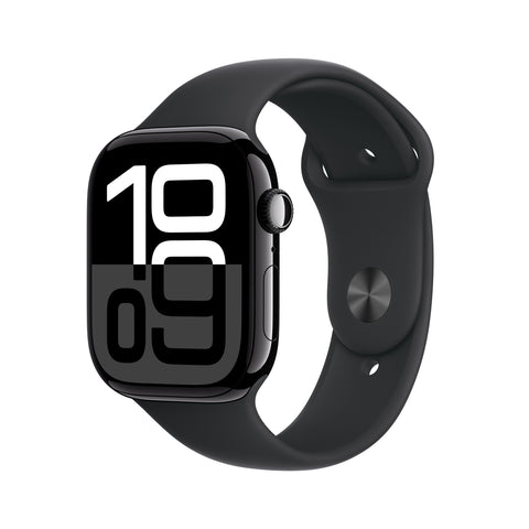 GETIT.QA- Qatar’s Best Online Shopping Website offers PRE-ORDER APPLE WATCH SERIES 10 GPS + CELLULAR, 42MM JET BLACK ALUMINIUM CASE WITH BLACK SPORT BAND - S/M, MWX63QA/A at the lowest price in Qatar. Free Shipping & COD Available!