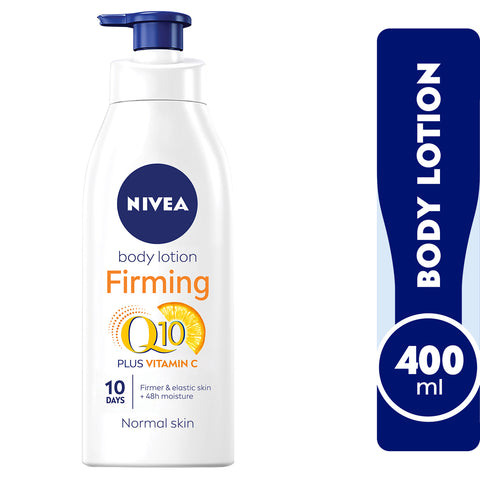 GETIT.QA- Qatar’s Best Online Shopping Website offers NIVEA FIRMING BODY LOTION Q10+ VITAMIN C NORMAL SKIN 400 ML at the lowest price in Qatar. Free Shipping & COD Available!