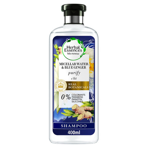 GETIT.QA- Qatar’s Best Online Shopping Website offers HERBAL ESSENCES BIO: RENEW MICELLAR WATER AND BLUE GINGER SHAMPOO 400 ML at the lowest price in Qatar. Free Shipping & COD Available!